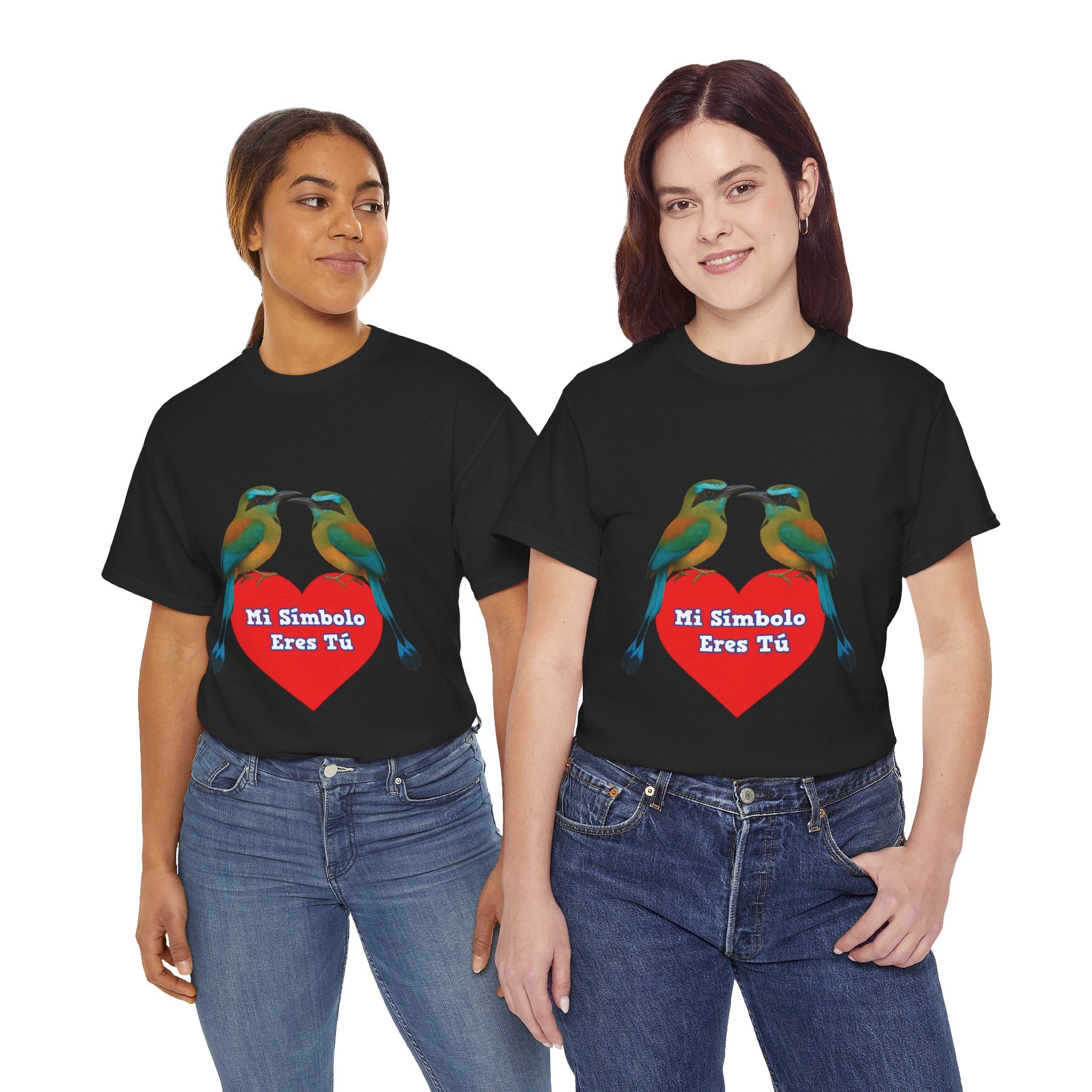 T shirt - Mi Símbolo eres tú - San Valentín Salvadoreño - Camisa Amor Salvadoreño: Dos Torogoces y Un Corazón